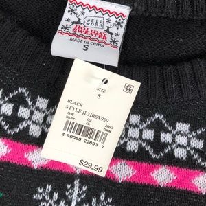Sweaters - NWT black sequin naughty/nice sweater small Sweaters - NWT black sequin naughty/nice sweater small